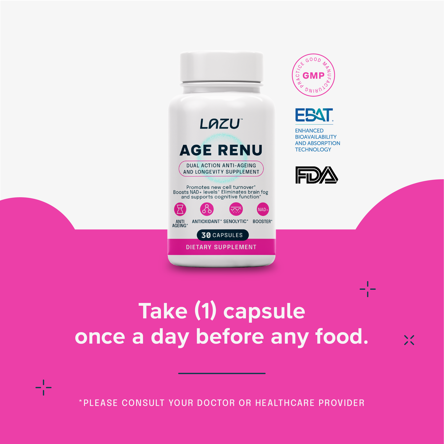 AGE RENU - Dual action Anti-aging and longevity supplement