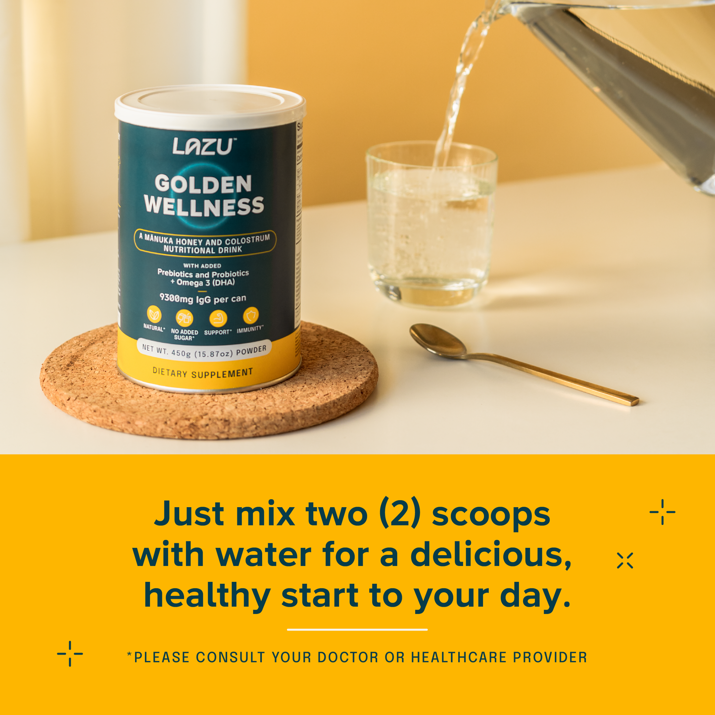 GOLDEN WELLNESS - A manuka Honey and Colostrum nutritional Drink